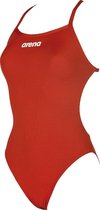 arena Solid Light Tech High One Piece Swimsuit Dames, red-white Maat DE 42 | US 38