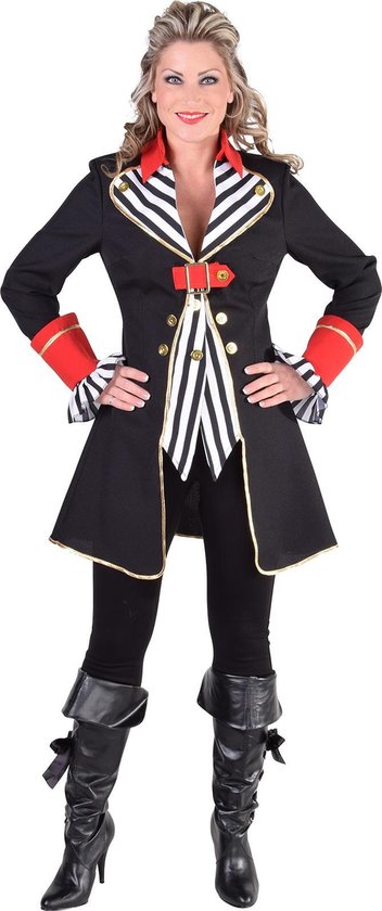 Veste de capitaine pour femme - rouge / blanc / noir - Déguisement pirate  taille 46/48 | bol.com