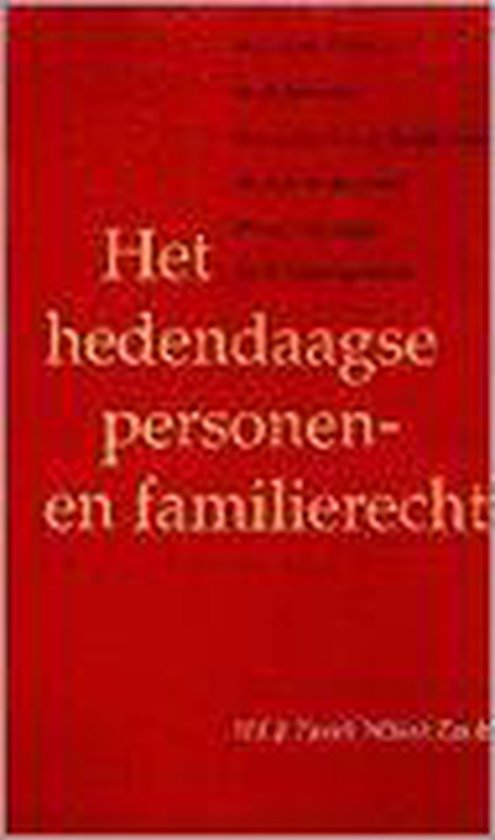 Het hedendaagse personen- en familierecht