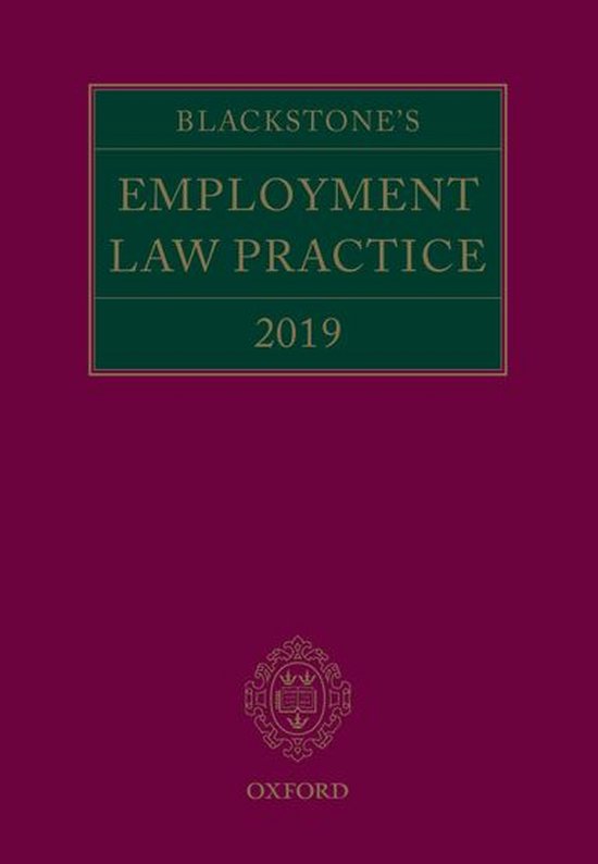 Blackstone's Employment Law Practice 2019 (book and digital  ... - cover