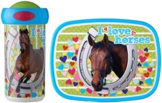 Paarden Lunchbox en Schoolbeker Mepal (SET) | bol.com