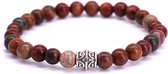 FortunaBeads Basic Red Picture Jasper Armband – Heren – Natuursteen – Large 20cm