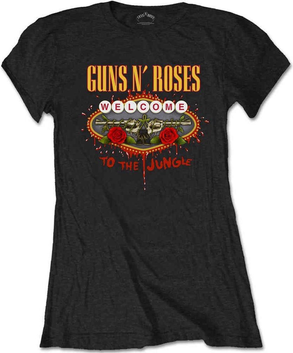Guns N' Roses - Welcome To The Jungle Dames T-shirt - L - Zwart