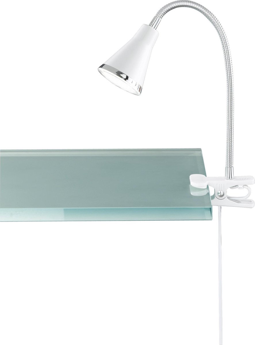REALITY ARRAS - Klemlicht - Wit - incl. 1x SMD 4 W - Snoerschakelaar - Flexibel - Klemlamp