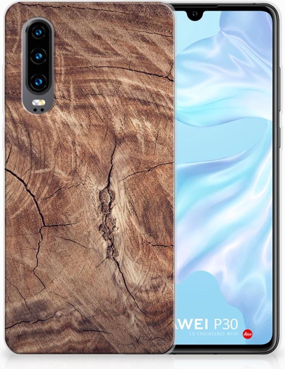 Back Cover voor Huawei P30 Bumper Hoesje Tree Trunk
