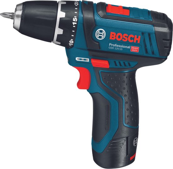 BOSCH Boor/Schroefmachine GSR10,8-2-LI - Professional - 12 V - Incl. 2,0 Ah  Batterijen... | bol.com