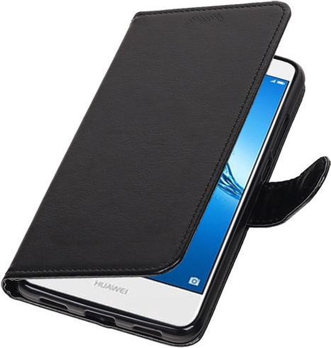 BestCases.nl Zwart Portemonnee booktype hoesje Huawei Y5 II / Y6 II Compact
