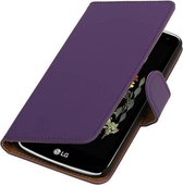 Bookstyle Wallet Case Hoesjes Geschikt voor LG K5 Paars
