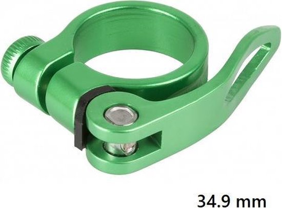apotheek Mededogen Verkleuren 34,9mm Quick release zadelklem met lever voor 30,4-31,6mm zadelpen - Groen  | bol.com