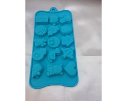 Siliconen mal kleine figuurtjes. Afmeting figuren ongeveer 3 cm breed x 3 cm lang x 1.7 cm hoog