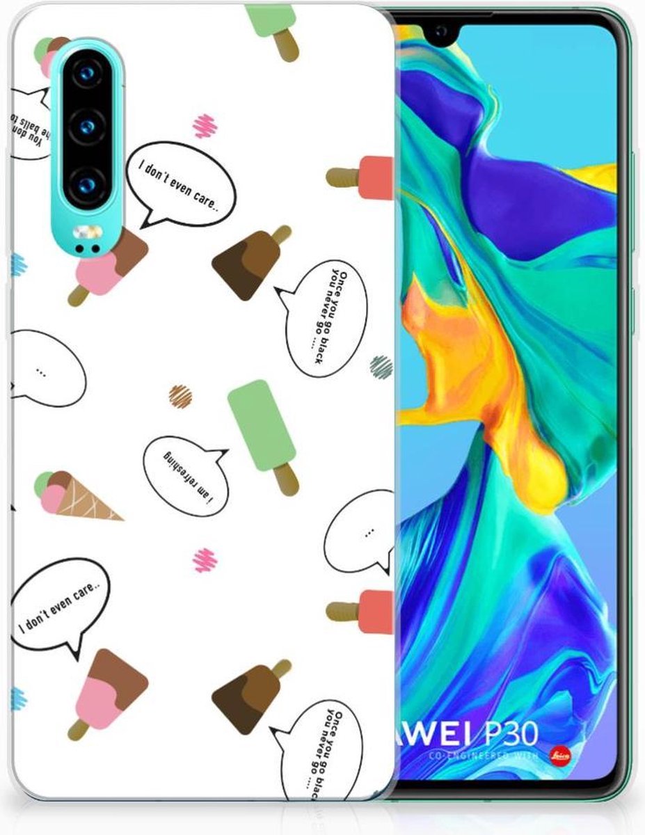 Huawei P30 Siliconen Case IJsjes