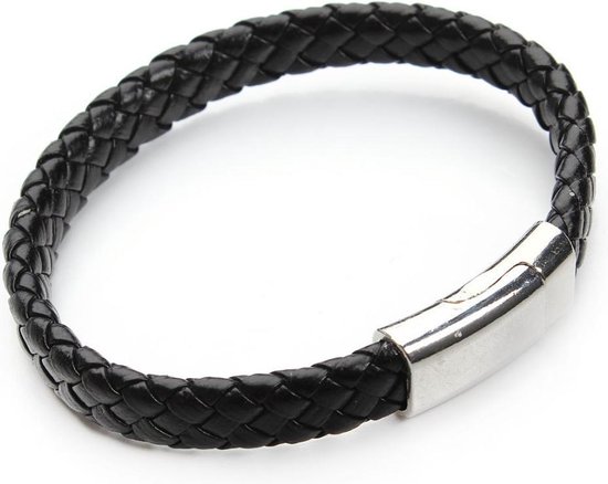 Montebello Armband Senra Black - PU Leer - Zwart - 21.5cm