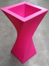 Bloempot Buiten Hoog Vierkant Triangolo 55x55x100cm FUCHSIA Teiplast