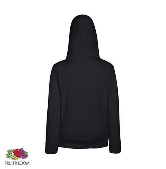 Fruit of the Loom Lady-Fit hoodie - Lightweight - Maat XL - Kleur Black