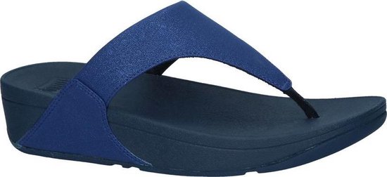 Donkerblauwe Slippers FitFlop Lulu Shimmer | bol.com
