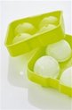 point-virgule -Silicone ijsballenvorm voor 4 ijsballen - groen - Ø 6cm
