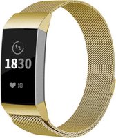 YONO Fitbit Charge 4 bandje – Charge 3 – Milanees – Goud - Large