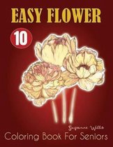 Easy Flower Coloring Book for Seniors: Flowers for Beginners