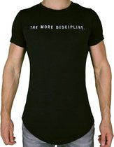 The More Discipline T-Shirt Stretch | Zwart (M) - Disciplined Sports