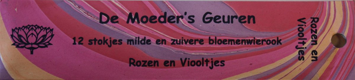 De Moeder's Geuren Wierook Rozen & Viooltjes | 12 Korte Stokjes Milde & Zuivere Bloemenwierook