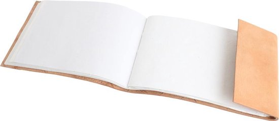 geïrriteerd raken Bloesem Disciplinair Raw Materials Natural Fotoalbum plakalbum – 27x18cm – Bruin - Witte  bladzijden - Leer | bol.com