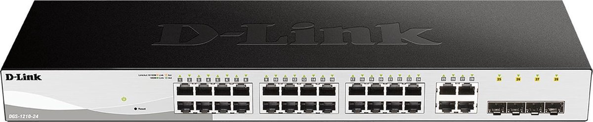 D-Link 24-port Gigabit Smart + 4 SFP ports Switch