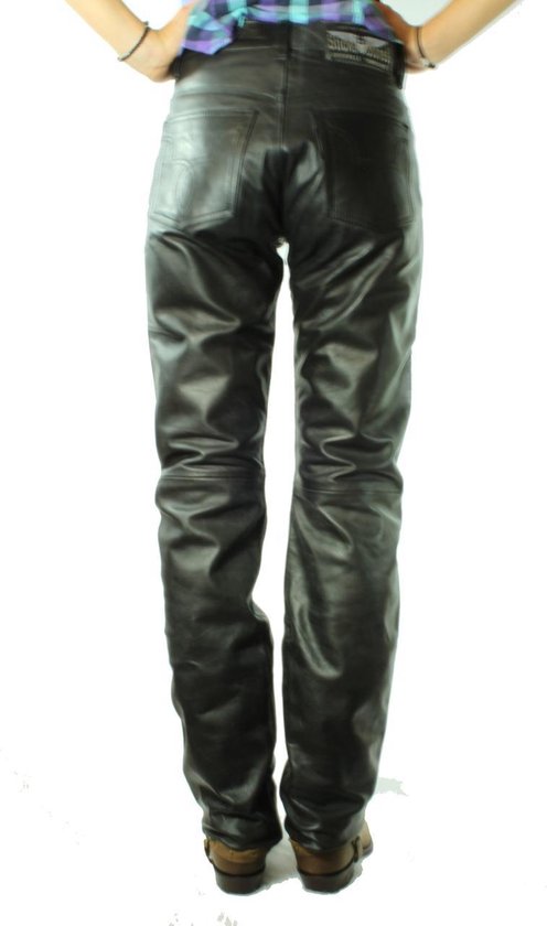 Heerlijk Rommelig niveau Sticks&Stones 501-5 pocket leren broek- Zwart rundleder- jeansmaat W27 L36  | bol.com