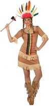 Indiaan verkleed kostuum -  Indianen verkleed jurkje voor dames - carnavalskleding - voordelig geprijsd 42/44