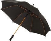 Automatische storm paraplu zwart/oranje 80 cm