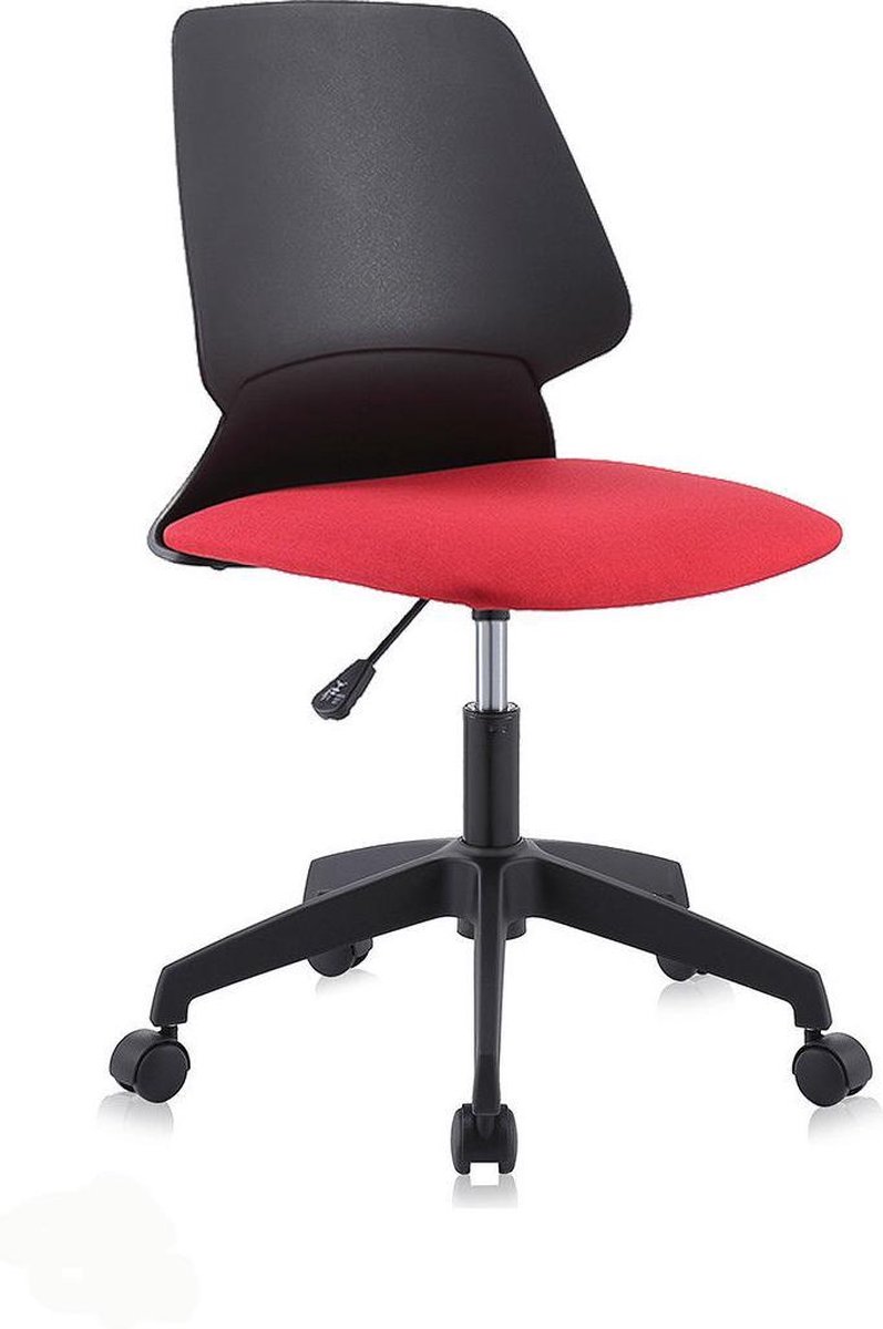 Design bureaustoel, draaistoel, zwart met rood