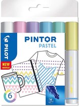 Pilot Pintor Pastel Verfstiften Set - Pastel Set - Medium marker met 4,5mm punt - Inkt op waterbasis - Dekt op elk oppervlak, zelfs de donkerste - Teken, kleur, versier, markeer, schrijf, kal
