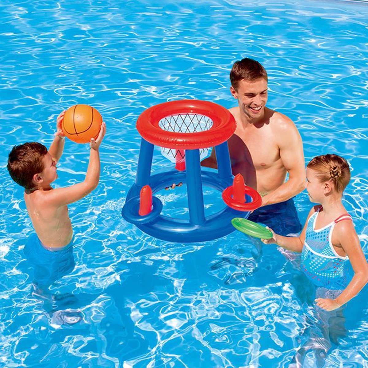 zwembad - speelgoed - zwembasketbal pakket - met ringen - water basketbal -  en 3... | bol.com