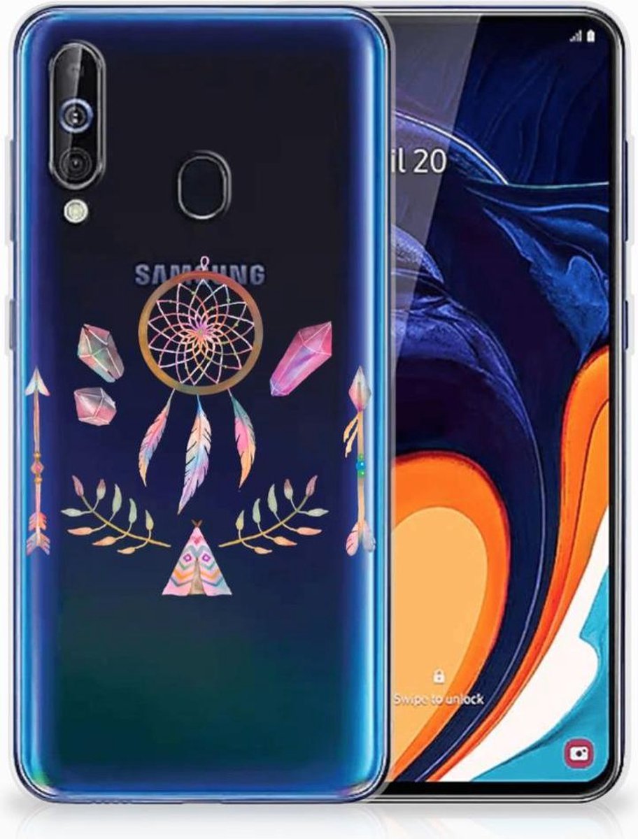 Samsung Galaxy A60 Telefoonhoesje met Naam Boho Dreamcatcher