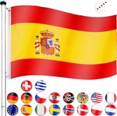 Vlaggenmast - 6.5M - incl vlag Spanje
