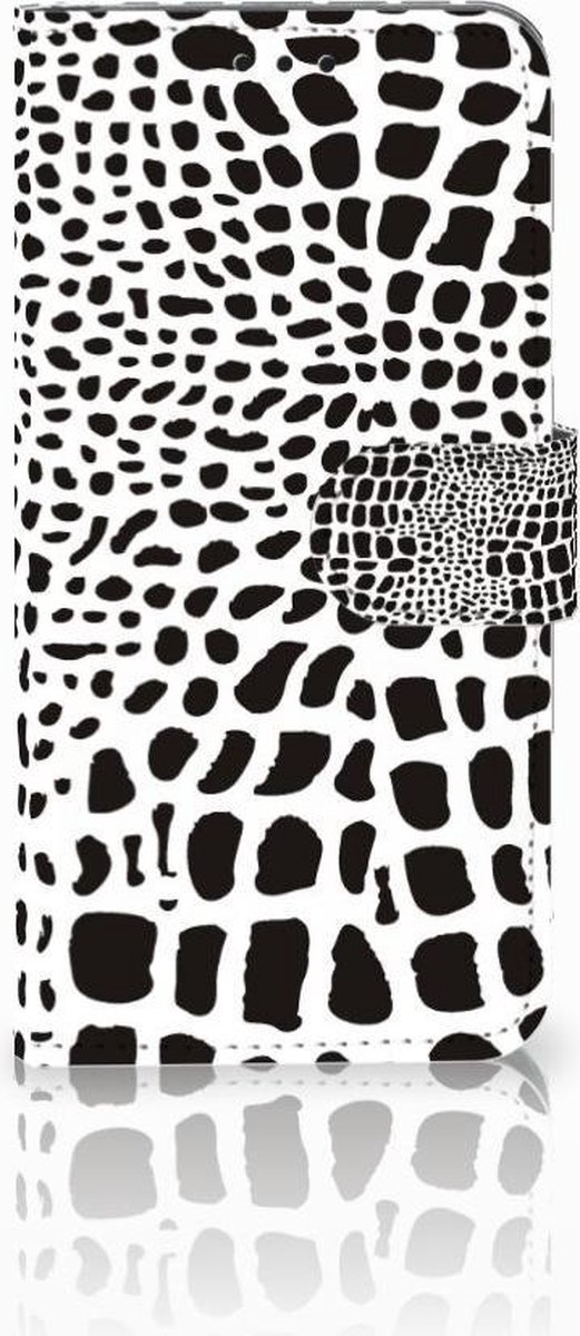 Book Case voor Huawei P30 Lite (2020) Telefoonhoesje met Pasjes Slangenprint