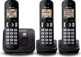 Panasonic KX-TGC213 Téléphone DECT Identification de l'appelant Noir