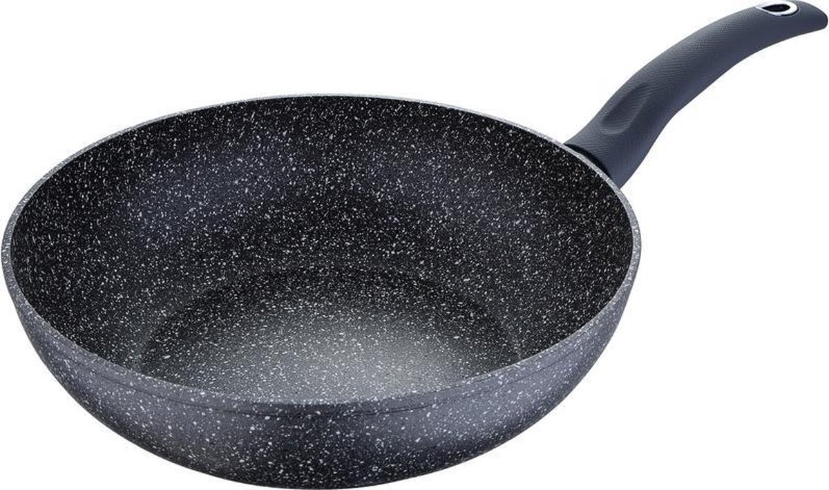 Bergner Orion Wokpan 28 cm - Marmerlook, Geschikt voor Inductie