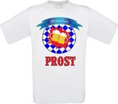 T-shirt Oktoberfest pros maat M wit