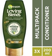 Garnier Loving Blends Mythische Olijf Intens Voedende Conditioner - Gevoelig, Zeer Droog Haar - 3 x 200 ml - Voordeelverpakking
