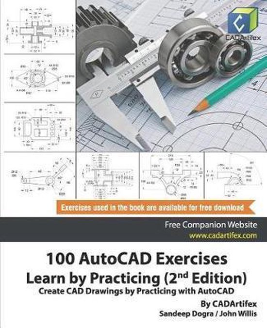 100 AutoCAD Exercises - Learn by Practicing (2nd Edition) - cover