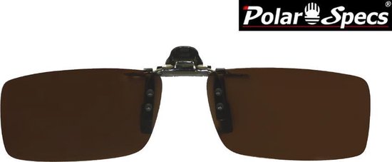 Polar Specs® 30x127 mm. Aluminium Opklapbare Voorhanger - Clip on Zonnebril - Brilclip - Voorzetbril - Polarized - Unisex