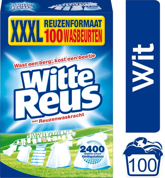 Witte Reus Waspoeder Wasmiddel - Voordeelverpakking - 100 wasbeurten