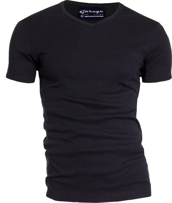 Garage 302 - Semi Bodyfit T-shirt korte mouw katoen 1x1 rib