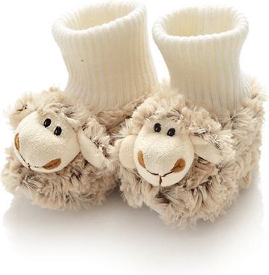 Naturel babyslofjes maat 18 van Wooly Sheep