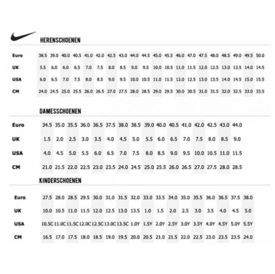 Hoe vallen Nike Air Max? Zo koop je de juiste maat