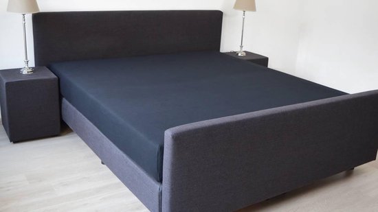 Snoozing - Katoen - Extra haut - Hoeslaken - Simple - 80x220 cm - Zwart