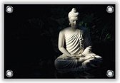 Tuinposter Boeddha Standbeeld 60x40cm- Foto op Tuinposter (wanddecoratie voor buiten en binnen)