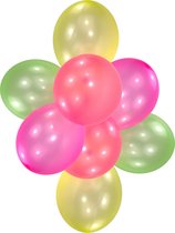 Amscan Ballonnen Neon In Verschilllende Kleuren 27,5 Cm 10 Stuks