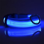 TKSTAR USB Oplaadbare LED Nachtveiligheid Knipperende Gloed Halsbanden | Blauw | M 2.5cm X 40cm/48cm