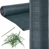 Filet anti-perforation - rouleau de filet d'ombrage - 90 % - 1,5 x 50 m - filet de protection solaire - filet d'intimité - vert - kit de montage inclus - jardin